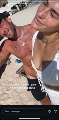 Frangulis' second Instagram Story on Sabalenka's 27th birthday (Source: Instagram/georgiosfrangulis)